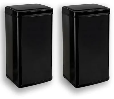 Imagen del producto de Juego de 2 cubos de basura con sensor, 2 x 60 litros, color , cubos de basura automáticos