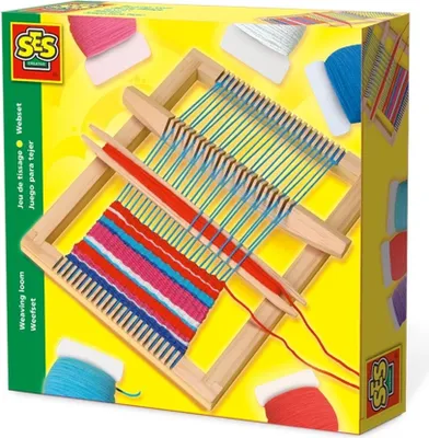 Produktbild von SES Creative Webrahmen Holz, Strickset für Kinder, 6 Jahr(e), Mehrfarbig, 1 Stück(e)