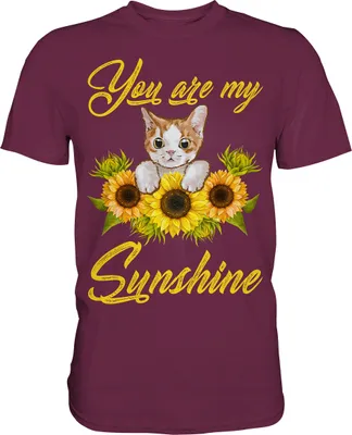 Produktbild von Katze Sonnenblumen T-Shirt Gärtner Geschenk – Burgundy / S