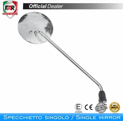 Zdjęcie produktu dla Zatwierdzone lewe lusterko kierownicy FAR 7567 chrom do Piaggio