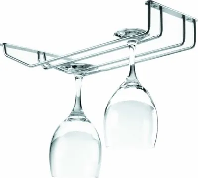 Produktbild von Gläserschiene 34 cm 2 Reihig verchromt