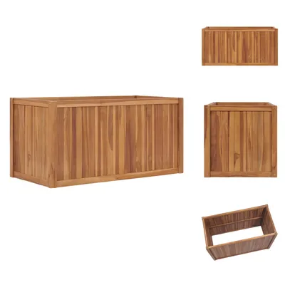 Immagine prodotto di vidaXL Letto rialzato 100x50x50 cm in legno massiccio di teak - Vasi da fiori e fioriere