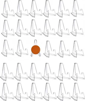 Image de Présentoir rotatif en acrylique pour pièces et médailles, support transparent, pour 30 pièces