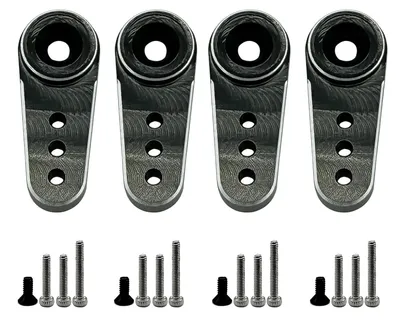 4x Alu 15T Servo-Hornarme für RC Crawler, schwarz