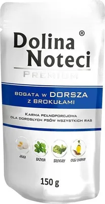 Image de DOLINA NOTECI PREMIUM nourriture humide pour chien riche en morue avec brocoli 150g