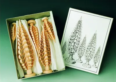 Produktbild von Weihnachtsdekoration Spanbaumsortiment Höhen 8, 10, 12, 16 und 20cm NEU