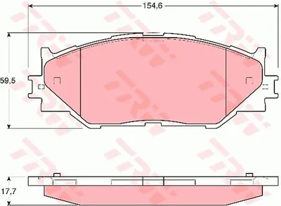 Produktbild von Trw Bremsbelagsatz, Scheibenbremse Vorderachse GDB3410