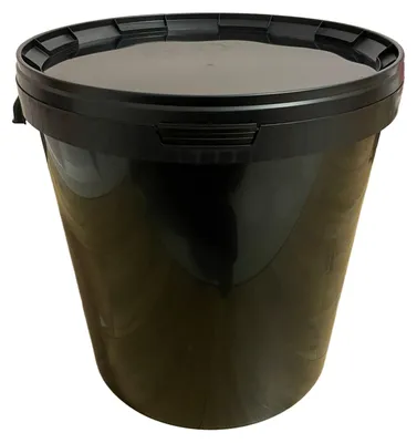 Produktbild von SILPLAST Eimer mit Deckel 30L x 1 Kunststoffeimer 30 Liter lebensmittelecht stapelbar Plastikeimer leer Schwarz
