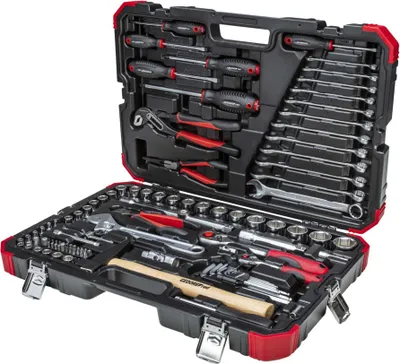 Produktbild von GEDORE red R46003100 Steckschlüssel-Satz 1/4"+1/2" 10-32mm 100-teilig, 3300063