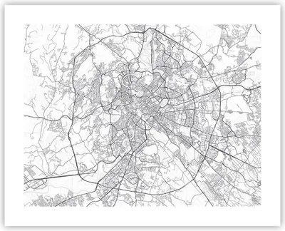 Produktbild von Poster - Poster ohne Rahmen - Stadt Karte Rom - 50x40 cm - Wand Bild - Wanddeko - Wandbilder - Kunstposter - Wandposter - Bilder - Kunstdruck - Wanddekoration - Wandbild - P2XAA50x40-4682