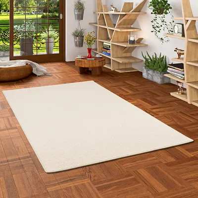 Produktbild von Natur Wolle Teppich Berber Malta Beige, Größe:80x240 cm