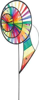 Image de Carillon éolien HQ Magic Wheel Triple Banner Rainbow Décoration de jardin