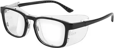 Image de Lunettes d'ordinateur en silicone - Filtre anti-lumière bleue - Polarisées - Transparentes - Unie - Monture noire