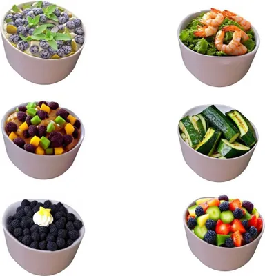 Produktbild von 6er Set Tapas-Schalen Antipasti Snacks Servierschale Dipschalen Saucenschalen Melamin