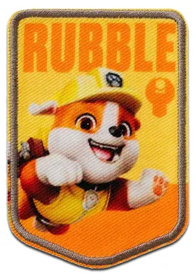 Produktbild von Mono-Quick Paw Patrol Rubble - Aufnäher, Bügelbild, Aufbügler, Applikationen, Patches, Flicken, zum aufbügeln, Größe: 7,8 x 5,5 cm