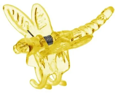 Obrázok produktu pre Spony na orchidey Verdenia, 4 ks, žlté spony na rastliny