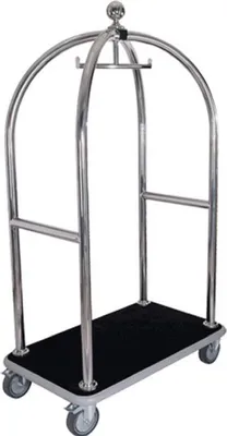 Image de Casa Padrino Luxury Trolley Silver / Black 105 x 65 x H. 193 cm - Accessoires pour l'hôtellerie - Accessoires de luxe