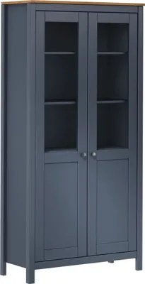 Produktbild von Highboard Hill Grau 85x37x170,5 cm Massivholz Kiefer