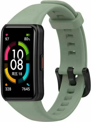 Produktbild von Strap-it Activity Tracker Armband - Silikonband passend für Huawei Band 6 - hellgrün