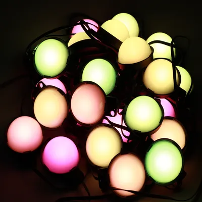 Obrázek produktu pro 2 sada RGB LED světelný řetěz Venkovní Vnitřní IP65 Chytrá vodotěsná, 10M 25LED Vánoční osvětlení Dálkové ovládání APP dekorace Okapová zahrada