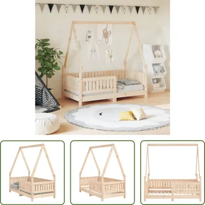 Produktbild von The Living Store Kinderbett 70x140 cm Massivholz Kiefer