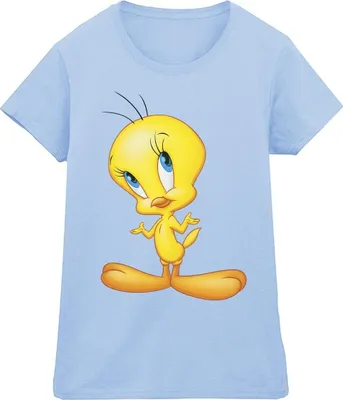 Maglietta Tweety LOONEY TUNES Per Donna | Licenza Ufficiale, Giallo, Taglia M | Cotone 100%