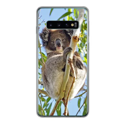 Produktbild von MuchoWow® Handyhülle Schutzhülle Hülle für Samsung Galaxy S10 Koala - Luft - Zweige - Jungen - Mädchen Silikon Softcase Handy Hülle - Handytasche