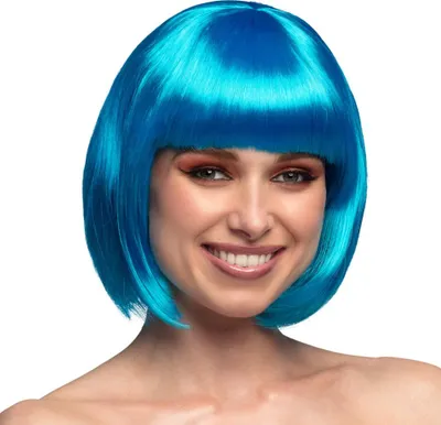Produktbild von Boland 85897, Karnevalskostüm-Perücke, Erwachsener, Weiblich, Polyester, Blau, 212 g