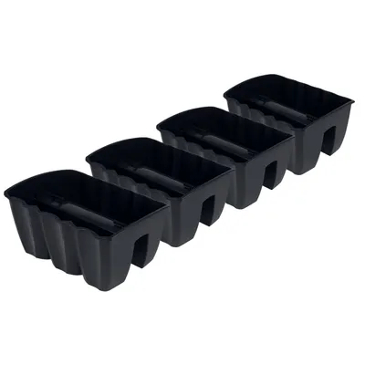 Obrázok produktu pre 4x Kvetináč 40 cm Závesný kvetináč Balkónový kvetináč Gélovaný kvetináč DCRO Antracit