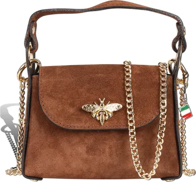 Produktbild von Florence Damen Umhängetasche Tasche braun Leder Größe 19x65x14 D2OTF844N4
