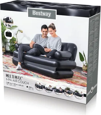 Obrázok produktu pre Bestway 75054, Čierna, Vinyl, 2 sedadlo/sedadiel, 1520 mm, 640 mm, 188 cm