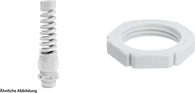 Produktbild von WISKA Verschraubung mit Biegeschutz und Gegenmutter M20x1,5 Polyamid (PA) Gewindelänge 10,0mm - 1 Stück