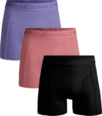 Produktbild von Muchachomalo Herren Boxershorts – 3er Pack – Baumwolle Stretch – Bequeme Unterwäsche – Größe XXL - U-SOLID1010-1262
