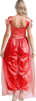 Produktbild von Orientalische Prinzessin Damenkostüm 3XL – Pailletten Overall mit Aladinhose Perfekt für – Fasching, Halloween, Karneval & Mottoparty