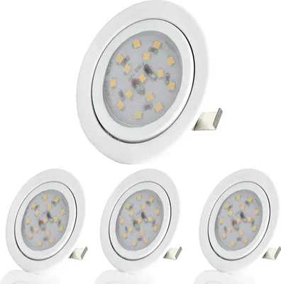 Produktbild von Sweet LED Möbel Einbaustrahler 4x weiß 3W Bad Warmweiß Deckenstrahler Spot 230V