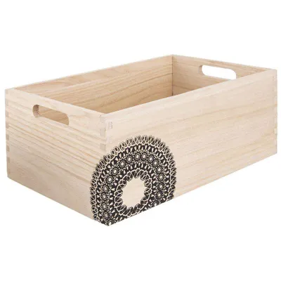 Produktbild von ORION Holzkiste Aufbewahrungskiste Aufbewahrungsbox aus Holz MANDALA 31x21