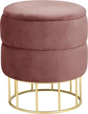 Produktbild von Akord Pouf Aus Rosa Samt 39X39X40 Cm