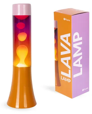 Produktbild von Fisura - Rosa Lavalampe mit orangefarbener Basis und Glas mit einzigartigem Farb