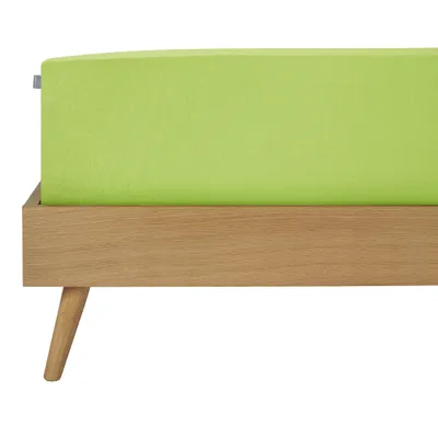 Produktbild von Schiesser Edeljersey Spannbettlaken Jessi | 100% gekämmte Baumwolle aus nachhaltiger Produktion | für Matratzen 180x200cm bis 190x200cm | Matratzenhöhe bis 22cm | Apfelgrün