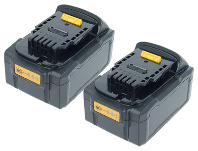 Produktbild von vhbw 2x Akku Ersatz für Dewalt DCB200, DCB201-2, DCB201, DCB206, DCB205, DCB204, DCB203, DCB185 für Werkzeug (5000 mAh, Li-Ion, 18 V), 1x USB-C Buchse