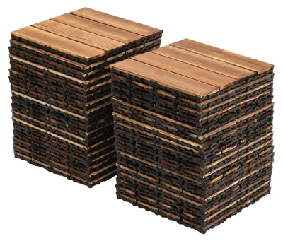 Immagine prodotto di Piastrelle per esterni - Piastrelle per balconi - Piastrelle per giardino - Piastrelle per balconi - Piastrelle in legno - Set da 36 pezzi - 30x30 cm