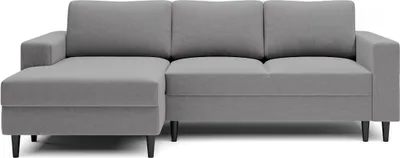 Image de Selsey Nalika - Canapé d'angle avec fonction sommeil, coffre de lit, housse en velours gris hydrofuge, côté gauche