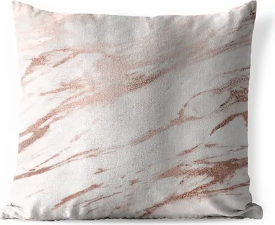 Produktbild von MuchoWow® Outdoor Kissen - Marmor - Rosa - Roségold - 60x60 cm - Wetterfest - Lounge Kissen - Dekoration - Schlaf Kissen
