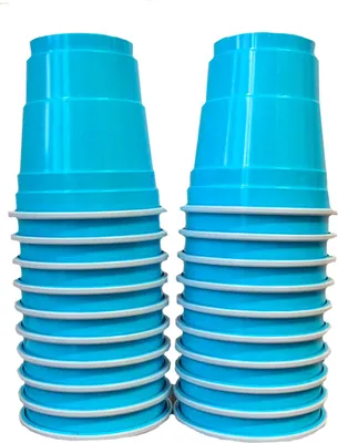 Immagine prodotto di Bicchierini di plastica monouso 20 pezzi turchese 40 ml - taglia unica