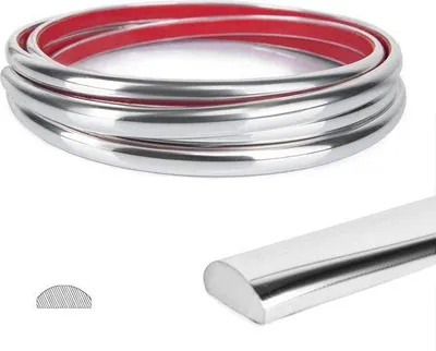Image de Bordure autocollante en acier inoxydable pour crédence, décoration d'angle, inoxydable