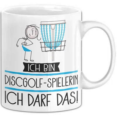 Produktbild von Geschenk für Discgolf-Spielerin Tasse Lustige Geschenkidee Geburtstag Ich Bin Discgolf-Spielerin Ich Darf Das (Weiß)