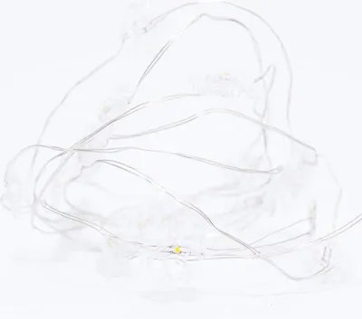 Obrázek produktu pro DECOLED LED světelný řetěz na baterie s vločkami, teplá bílá, 20 diod, 2,3 m