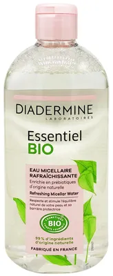 Produktbild von Diadermine Mizellen-Wasser ESSENTIEL BIO 400ml sanfte Reinigung erfrischte Haut