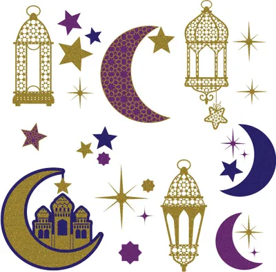 Produktbild von New Moon Eid Mubarak Fenster Sticker