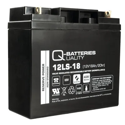 Produktbild von Q-Batteries 12LS-18 12V 18Ah Blei-Vlies-Akku / AGM VRLA mit VdS